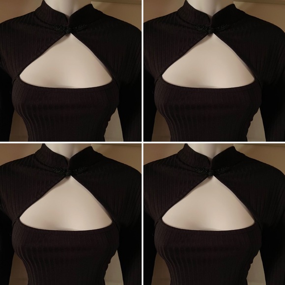 Ribbed Cutout Cropped Top - Picture 4 of 6
